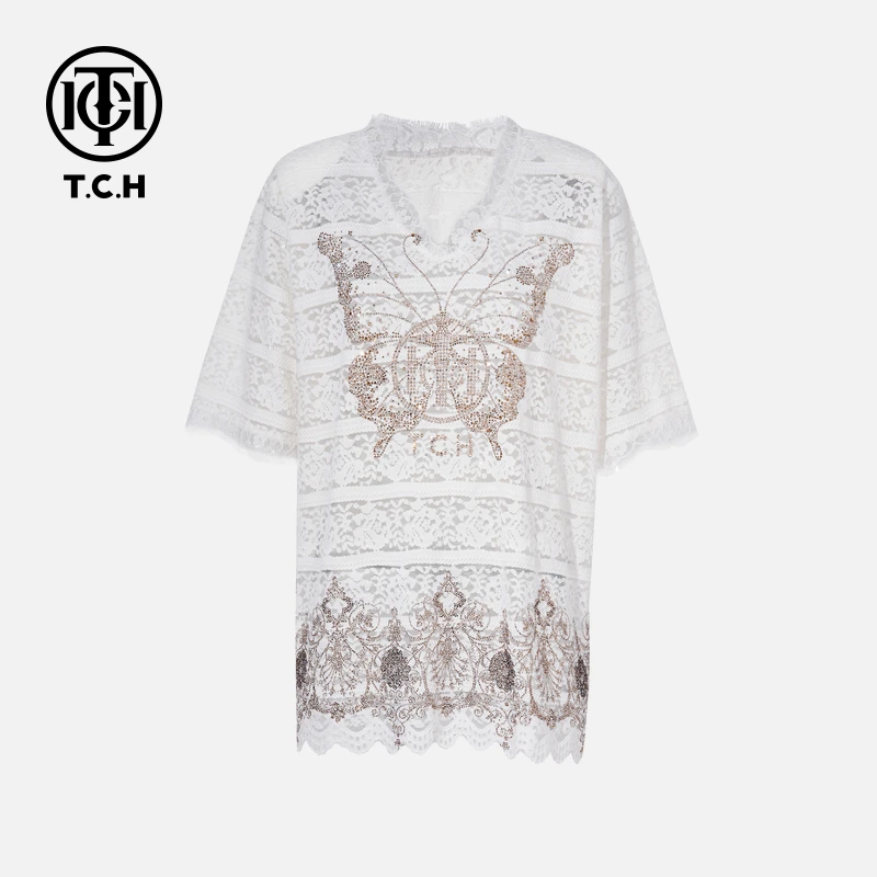 TCH烫钻工艺新时尚淑女百搭新潮流套装女T75B07E5082轻奢tch