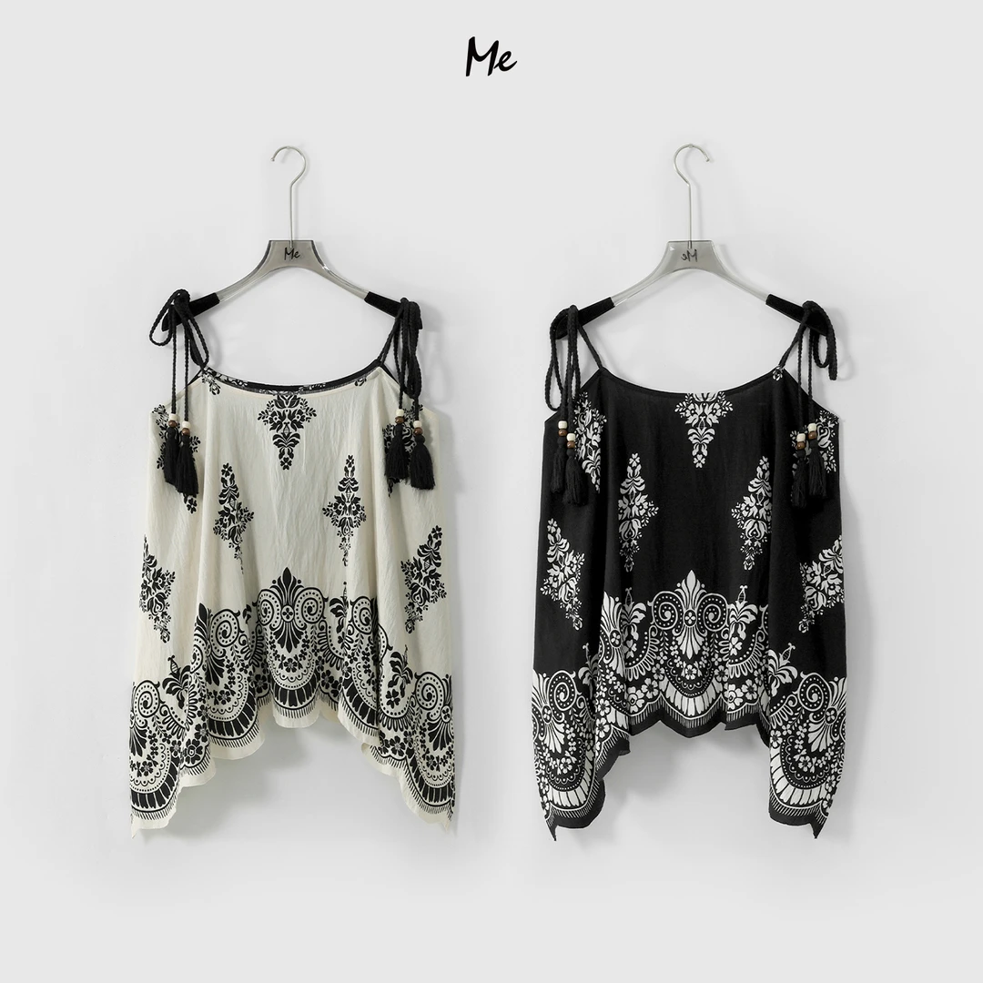 ME【佩斯利吊带】复古民族风透气显瘦时尚百搭休闲吊带背心MESS4951