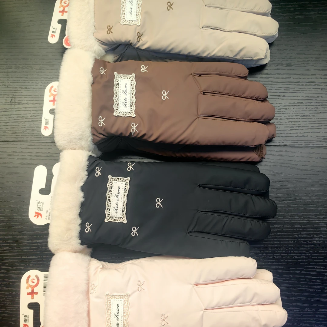 厚款羽绒手套冬季青年暖手套触屏女手套女款（限量棉手套男冬加厚