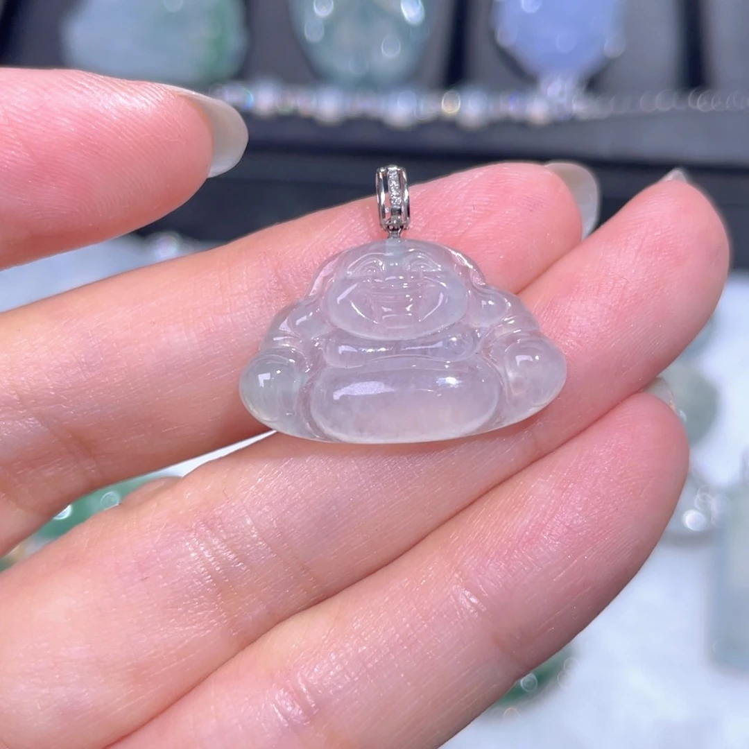 颈饰18K金镶嵌翡翠翡翠