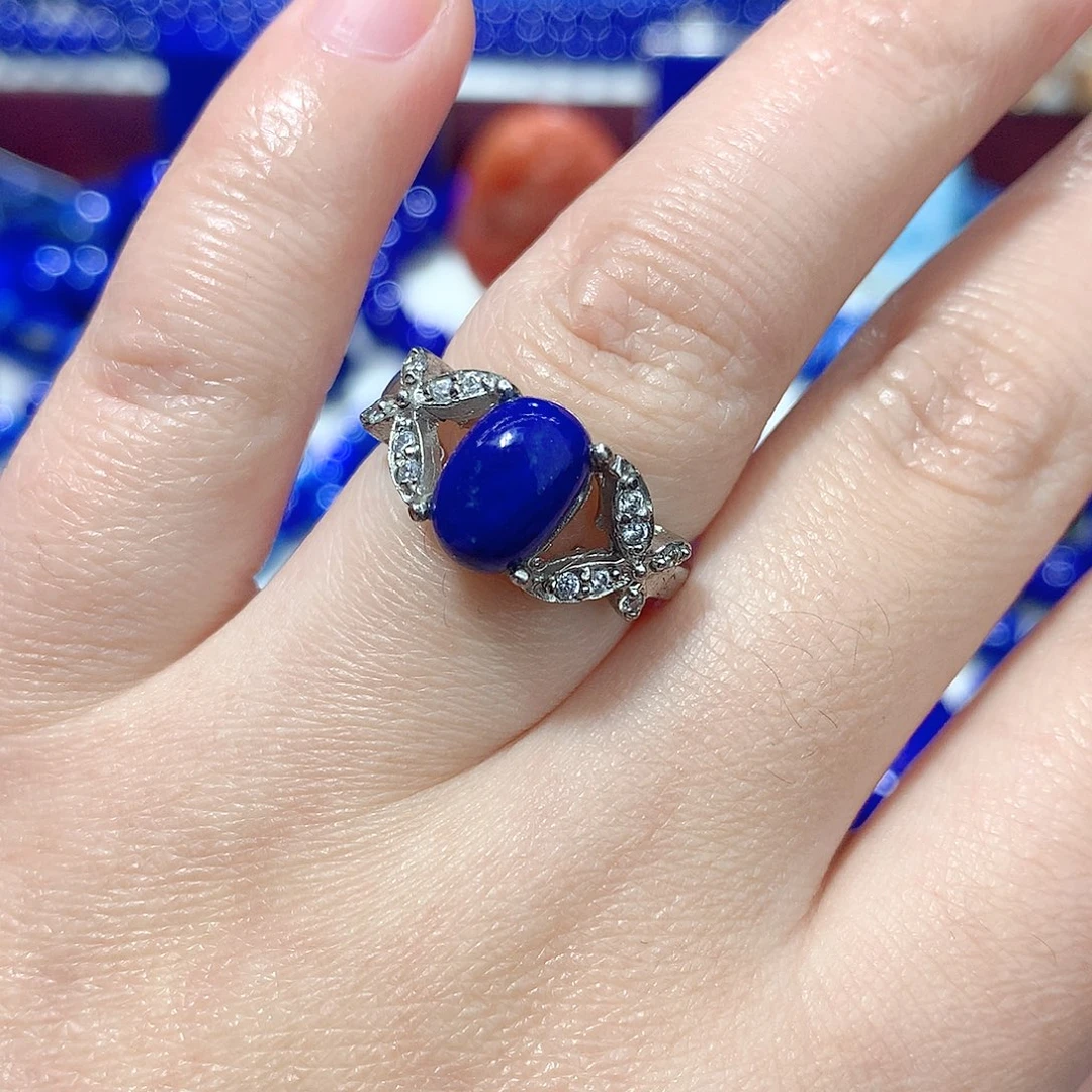 青金石未镶嵌戒指定制