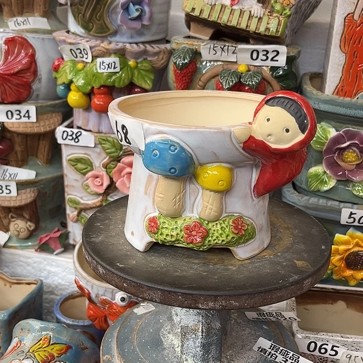 粗陶材质多肉花盆