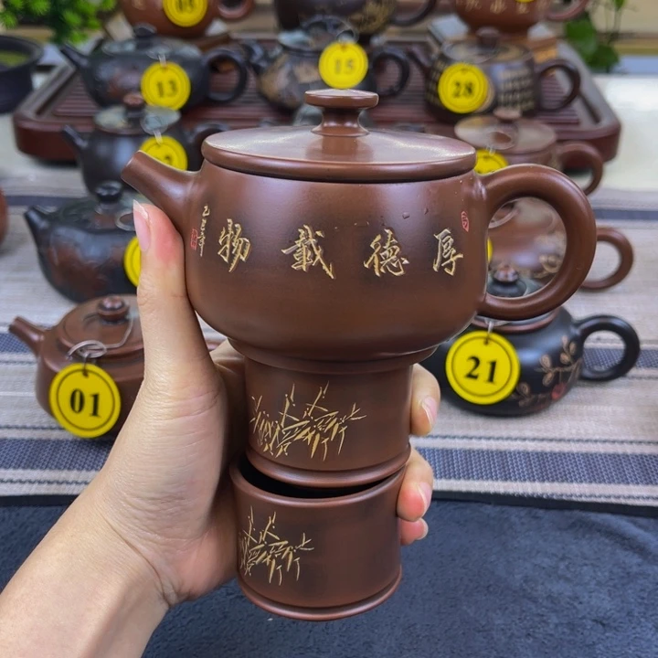 摆件用****4坭兴陶原矿坭料制作