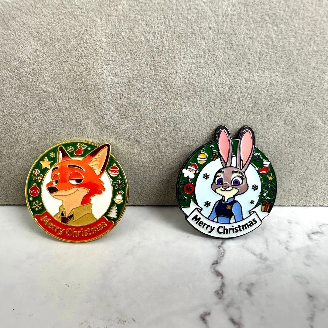 疯狂动物城2金属尼克朱迪高颜值设计合金装饰品收藏周边