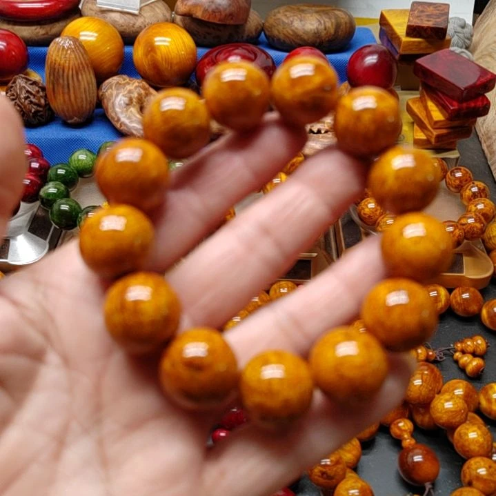 松木山****司琥珀木手串留疤花蚂蚁腿1.8尺寸