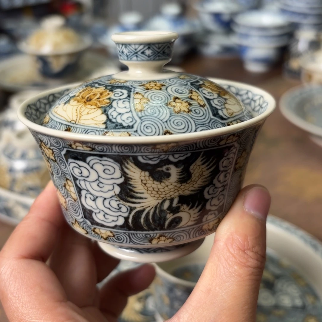 陶瓷摆件景德镇手绘茶器