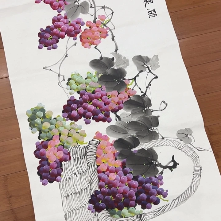 国画纯手绘手工国画葡萄作品福利138/68