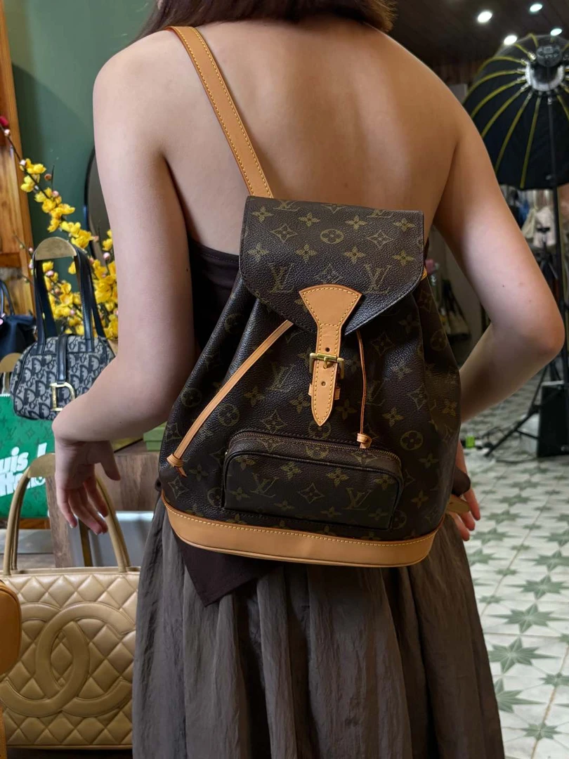 95新 LouisVuitton/路易威登 L190老花小号双肩