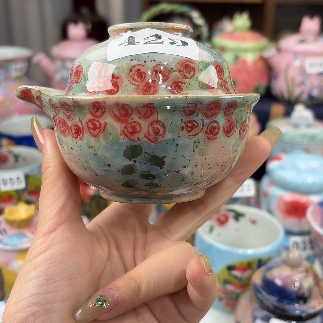 瓷片景德镇手绘高温釉下彩陶瓷茶具