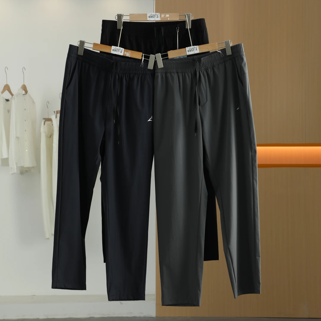 【唐长老自营】6957-1/2/3男士松紧腰系带冰罐裤休闲裤