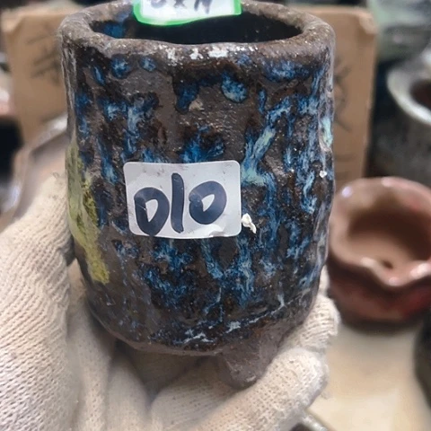 红陶粗陶花盆手工