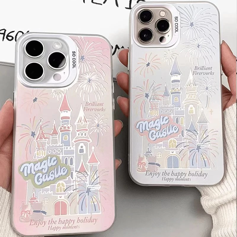 烟花城堡适用苹果17华为oppo小米vivo红米一加荣耀400手机防摔壳
