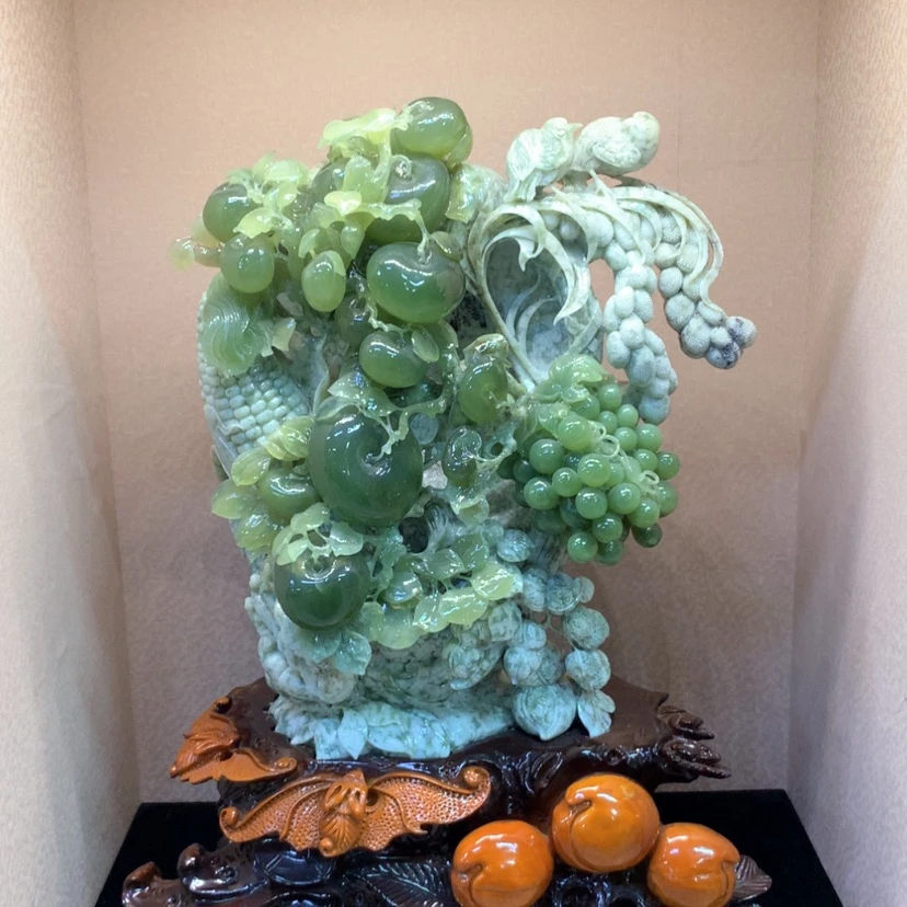 【闪购商品】蛇纹石玉未镶嵌摆件覆膜