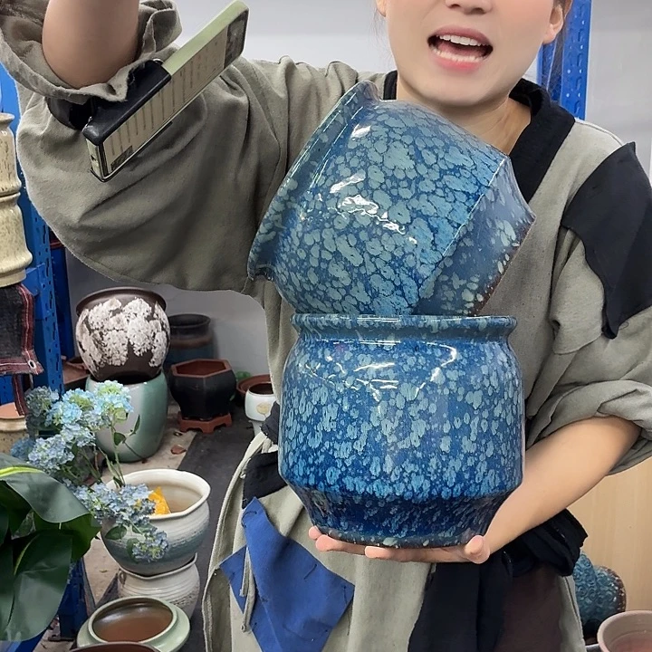 18-18 -粗陶花盆有孔