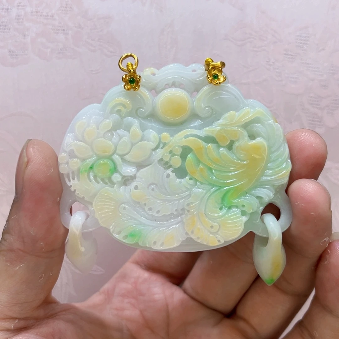 吊坠(赠链)合金翡翠代编织