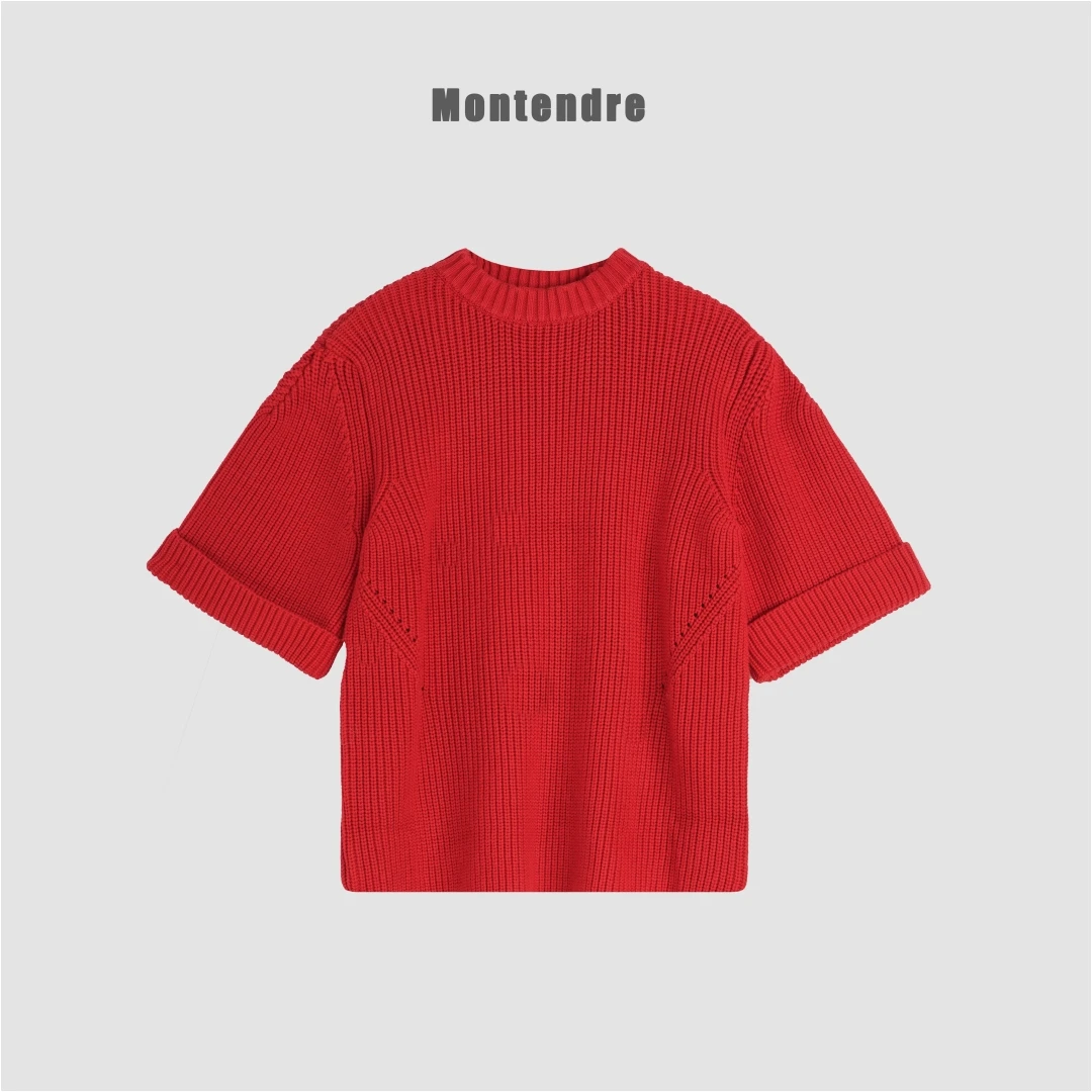 【MonTendre】秋季新款 B 简约慵懒风百搭纯色时尚宽松休闲针织衫
