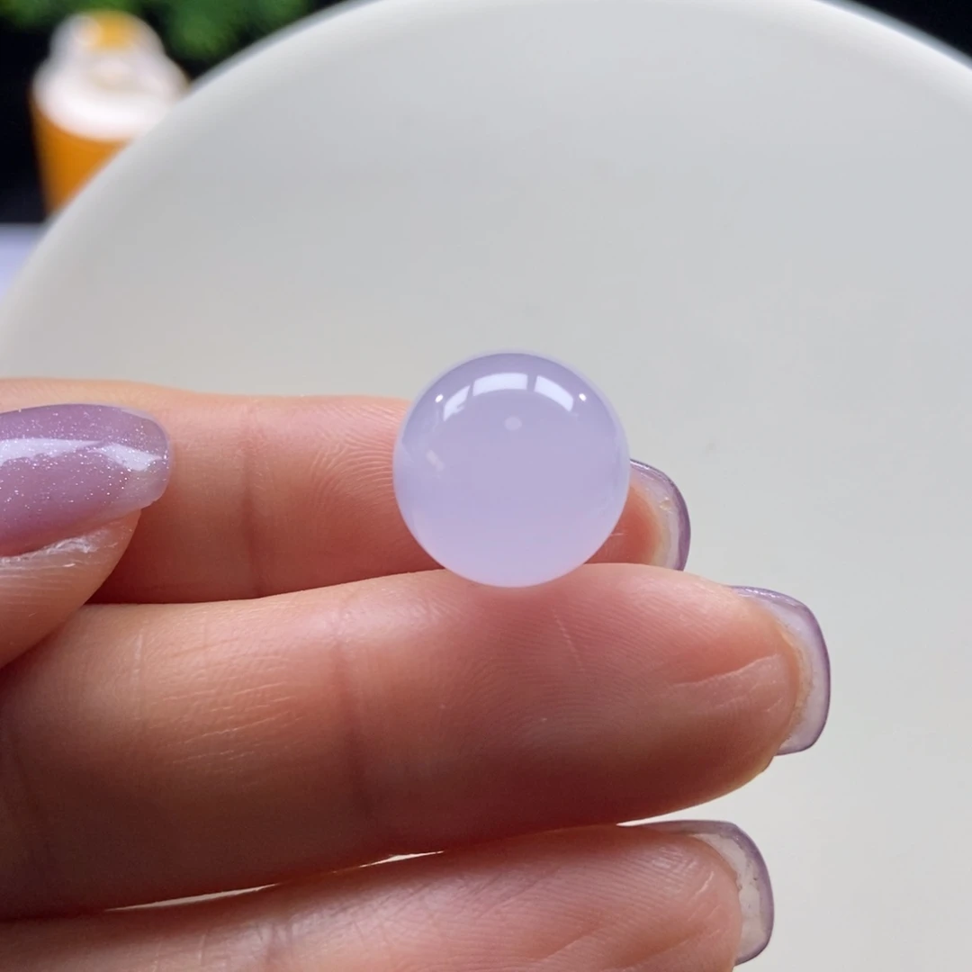 翡翠颈饰未镶嵌冰红粉圆珠13.3mm