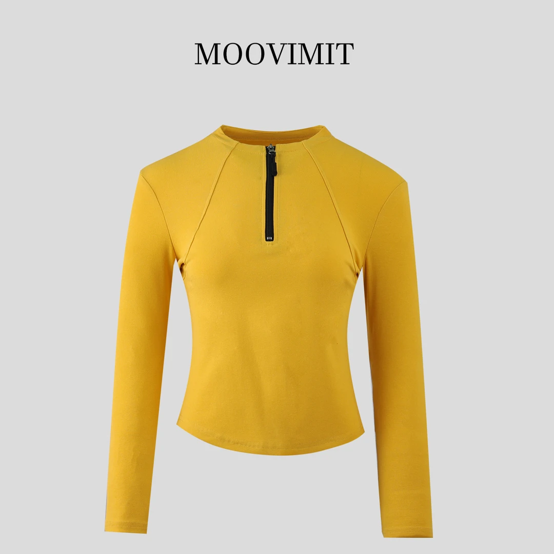 2025春季新款运动上衣长袖收腰健身操修身半拉链广场舞上衣跳操衣