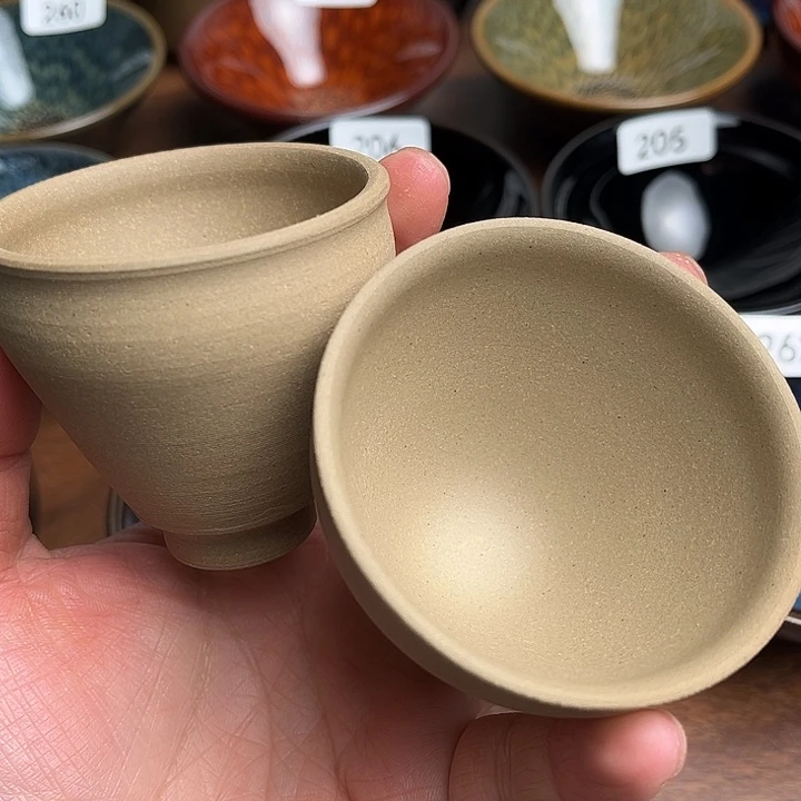 茶盏两个小建盏裸胎1300度高温烧制
