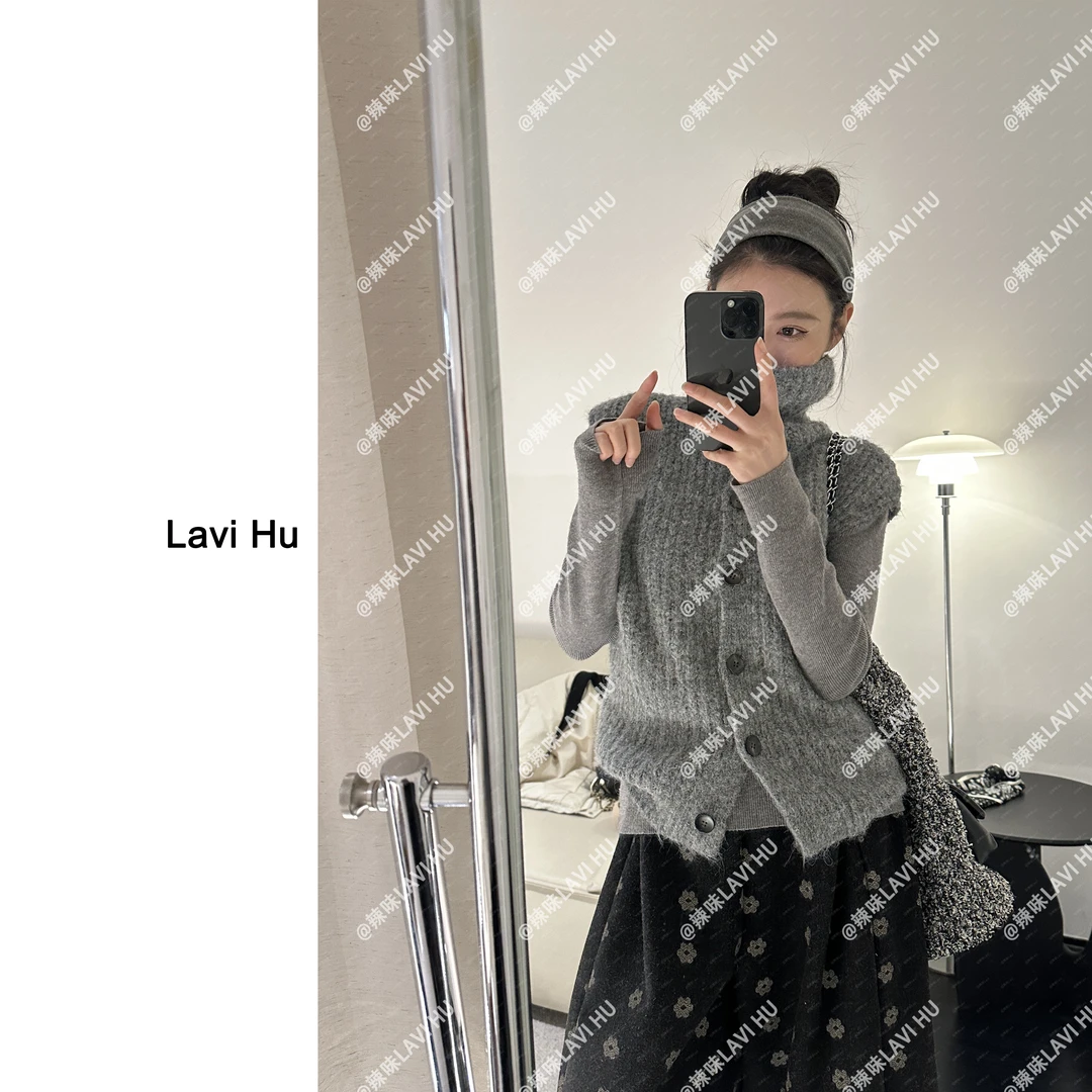 LAVI HU【冷松】时尚宽松复古马甲2570