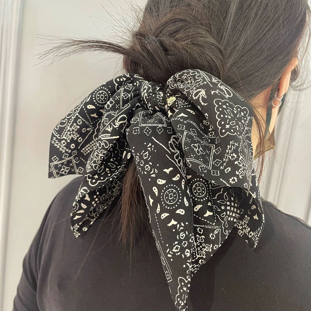 新款韩版感大肠发圈显发量头绳小众复古发绳头花时尚简约甜美