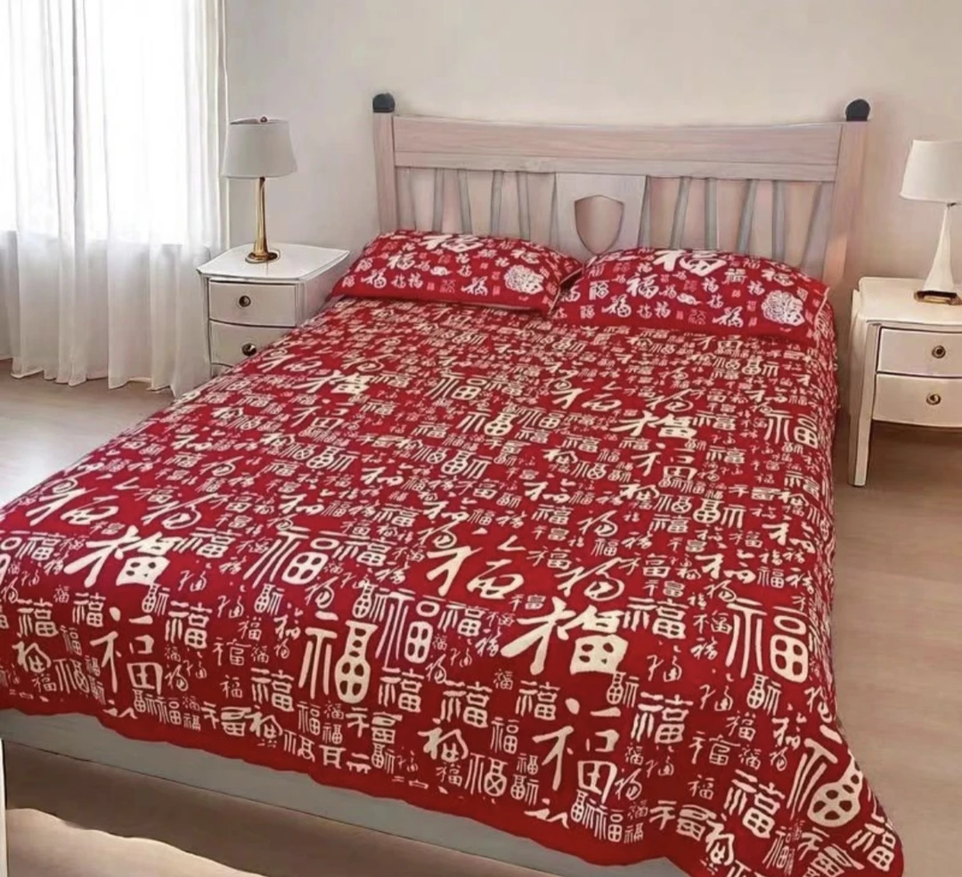 【馨梦优选】百福单人1.5*2米多功能纱布盖毯