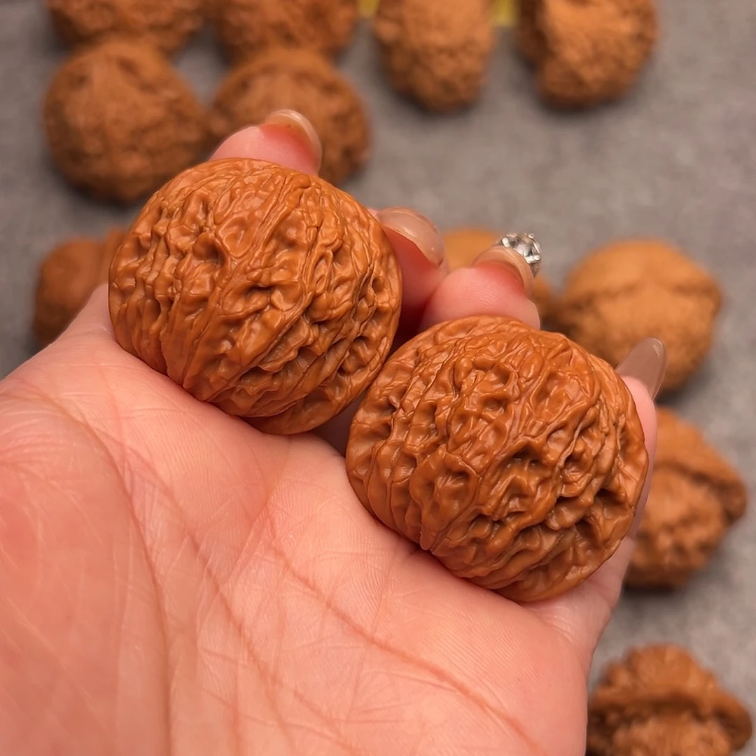 把件文玩核桃精品磨盘狮子头36全品