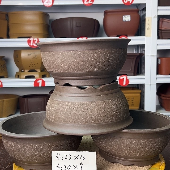 紫砂花盆你在一起