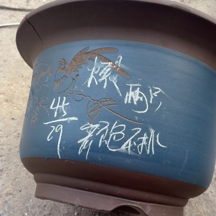 宜兴紫砂花盆，现货发