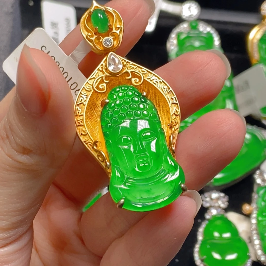 翡翠银S925镶嵌吊坠(不含链)