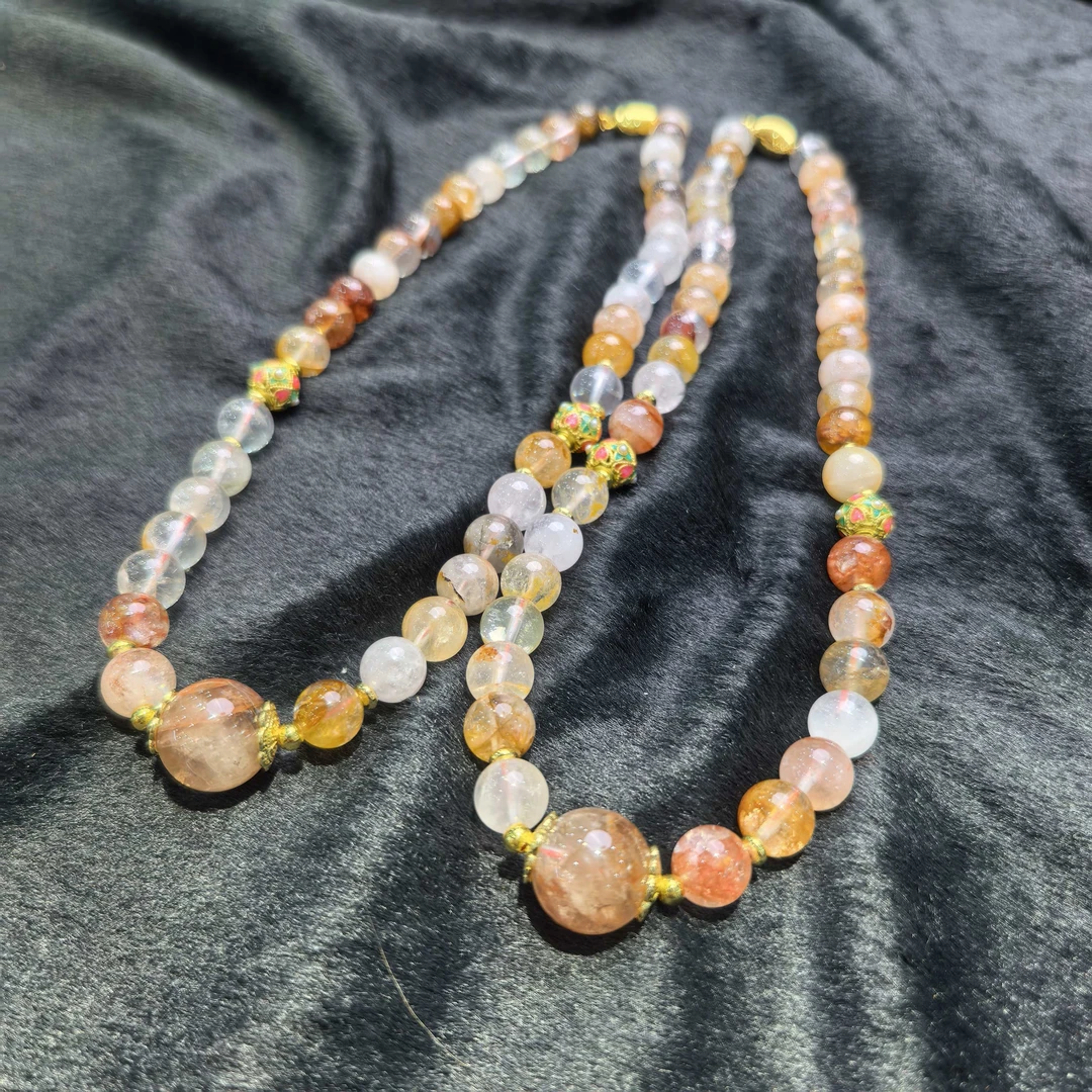 江德洋珠宝C3970七彩混沌玄灵太阳晶水晶项链-多样性发货只发一件