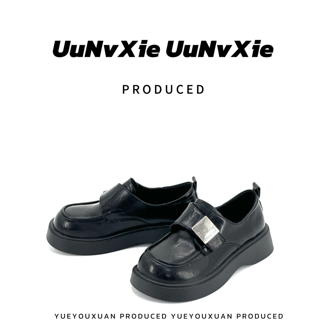 清仓~乐福鞋女2025新款春季复古鞋女英伦风增高厚底玛丽珍小皮鞋