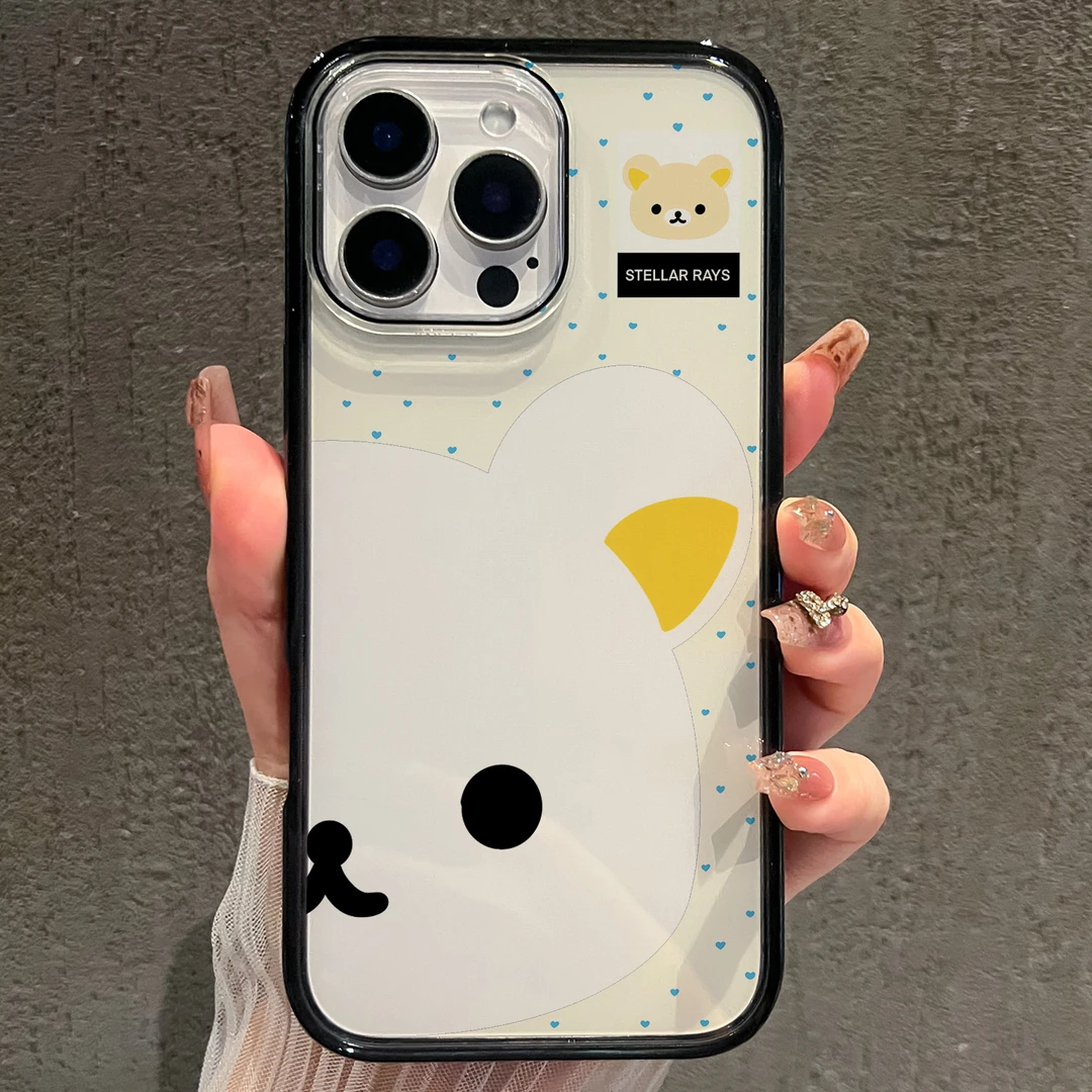 【AI键保护】半脸小熊适用苹果16promax手机壳iphone15新款14少女
