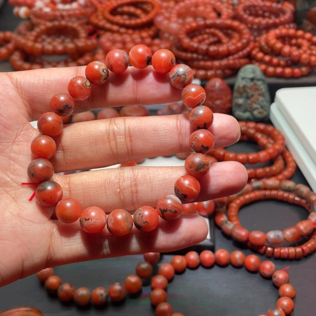 南红玛瑙手链未镶嵌
