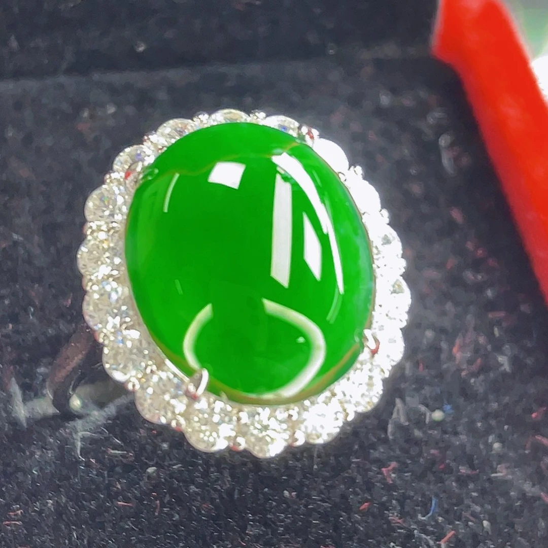 翡翠吊坠(不含链)银S925镶嵌