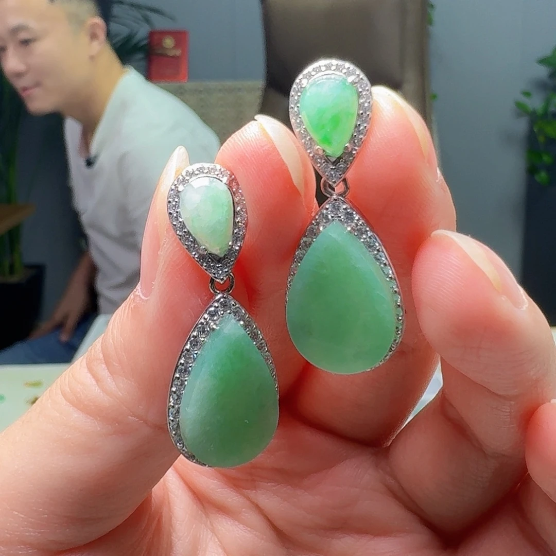 吊坠(不含链)银S925镶嵌翡翠多样性发货其一
