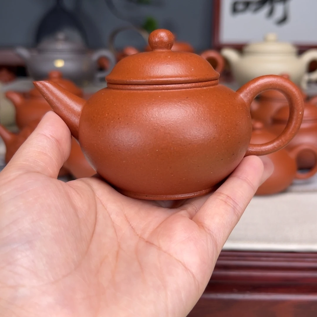 紫砂茶壶宝山红泥160