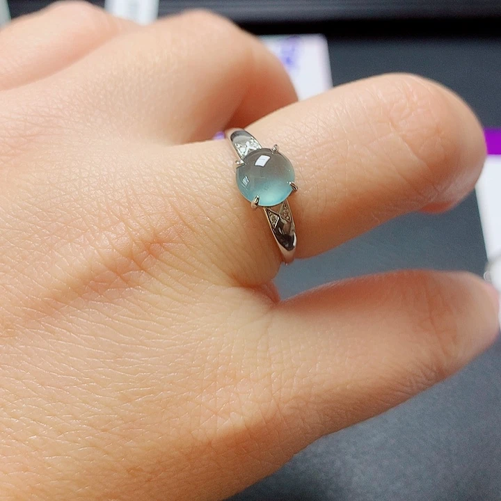 银S925镶嵌戒指翡翠