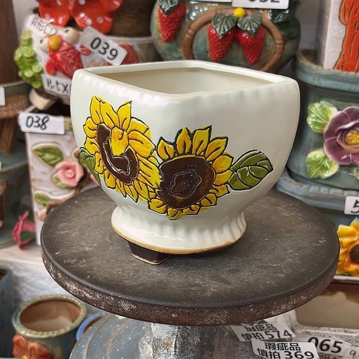 粗陶材质多肉花盆