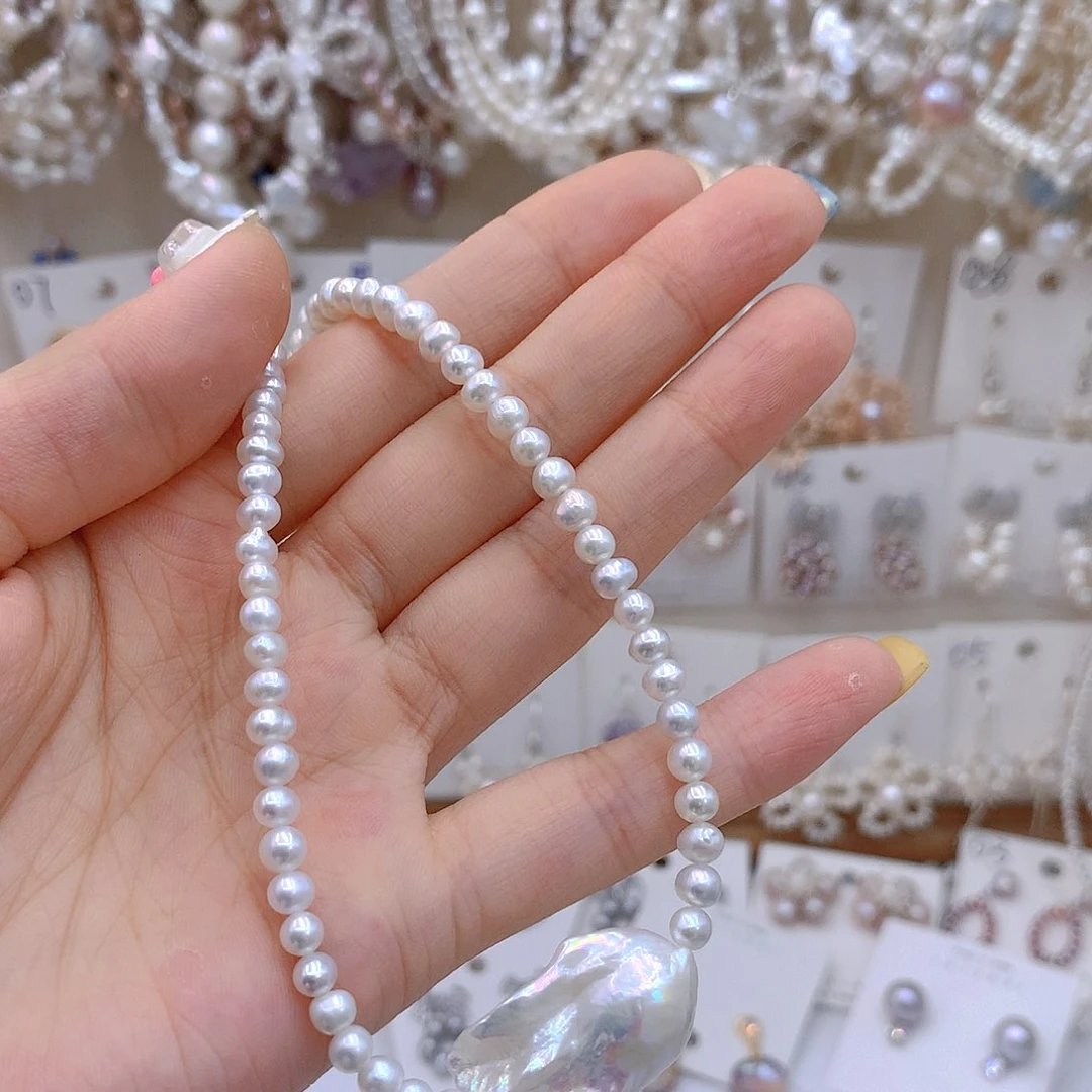 银S925镶嵌淡水珍珠发饰