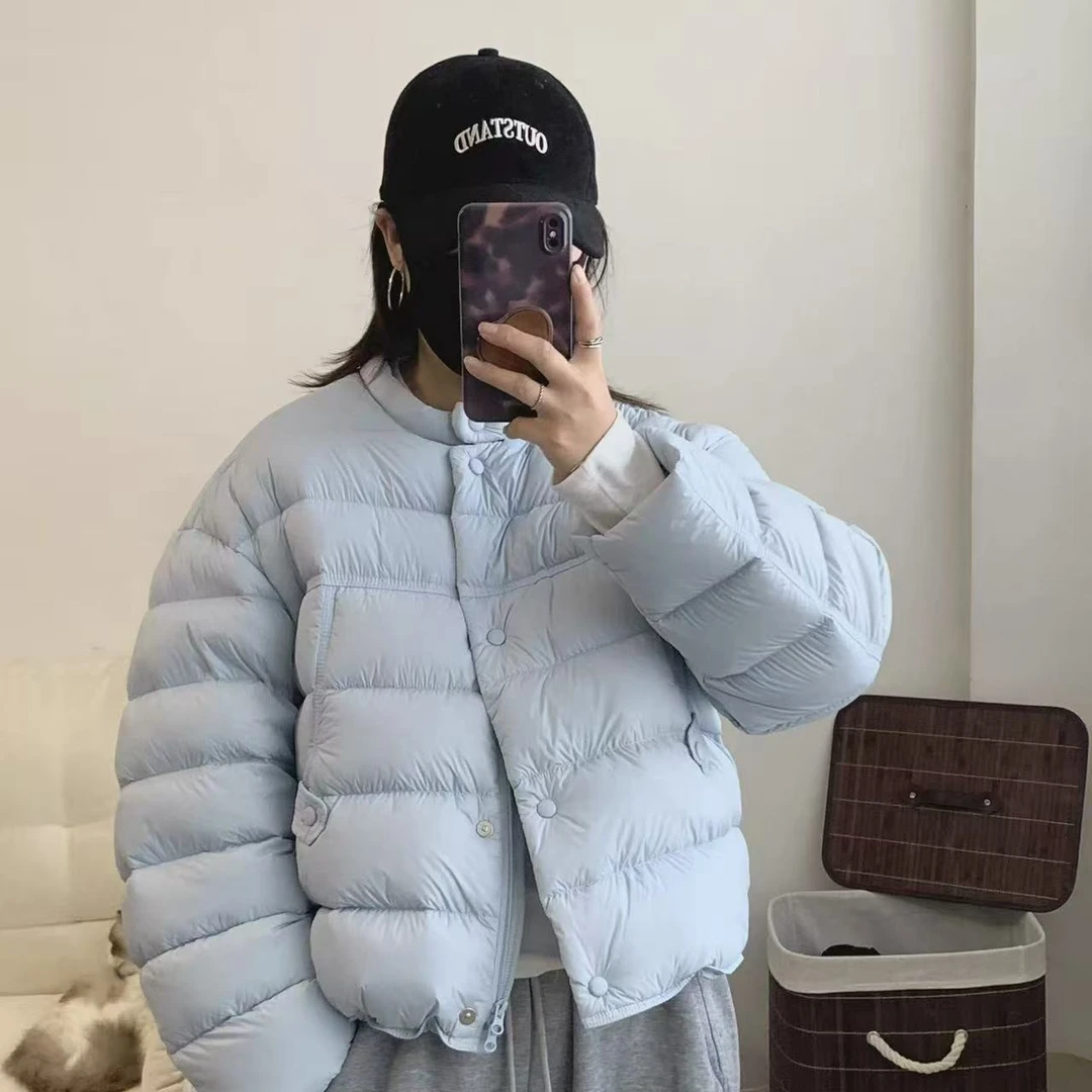 高端羽绒服轻薄圆领90白鸭绒外套