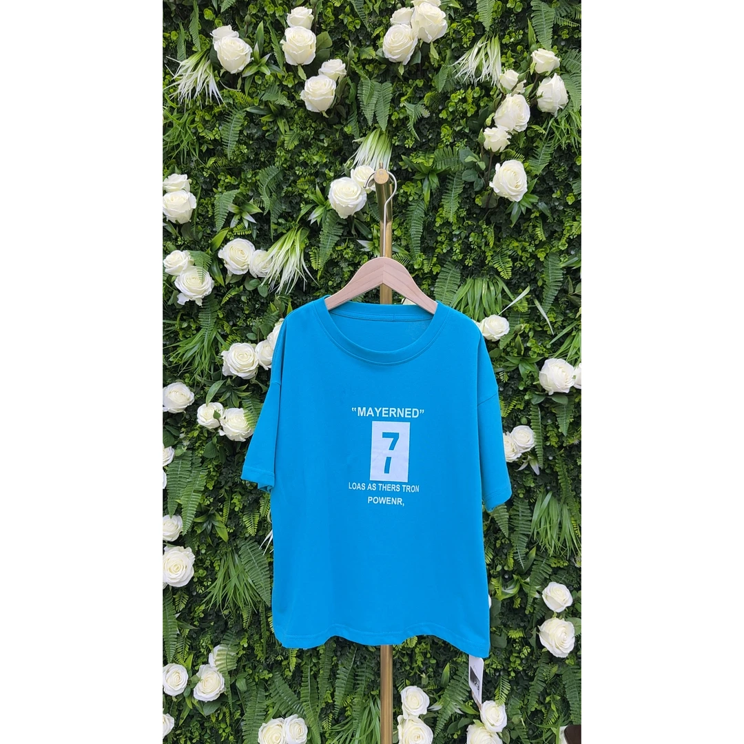 品牌高端透气纯棉字母印花T恤【大童-青少年】短袖【130-170】——T123