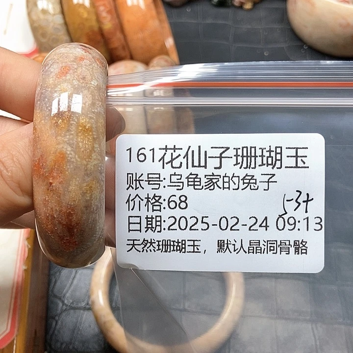 硅化珊瑚（珊瑚玉）手镯未镶嵌乌****子161