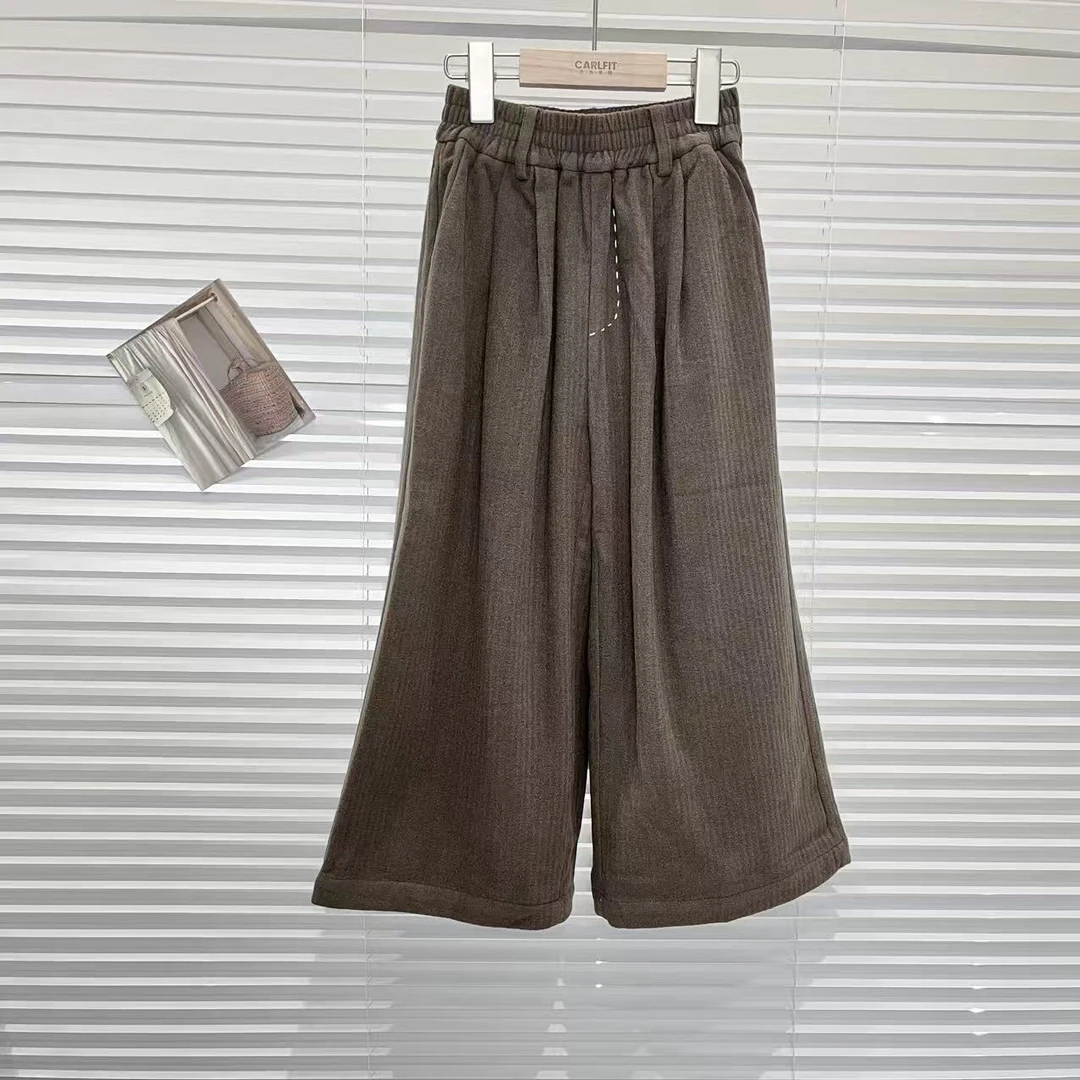 秋冬男童女童裤子咖色 4351热系