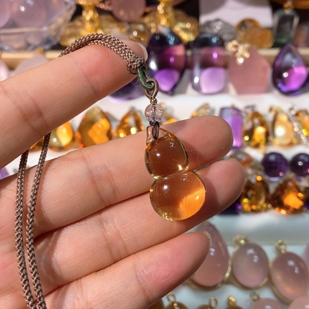 水晶颈饰未镶嵌天然水晶吊坠