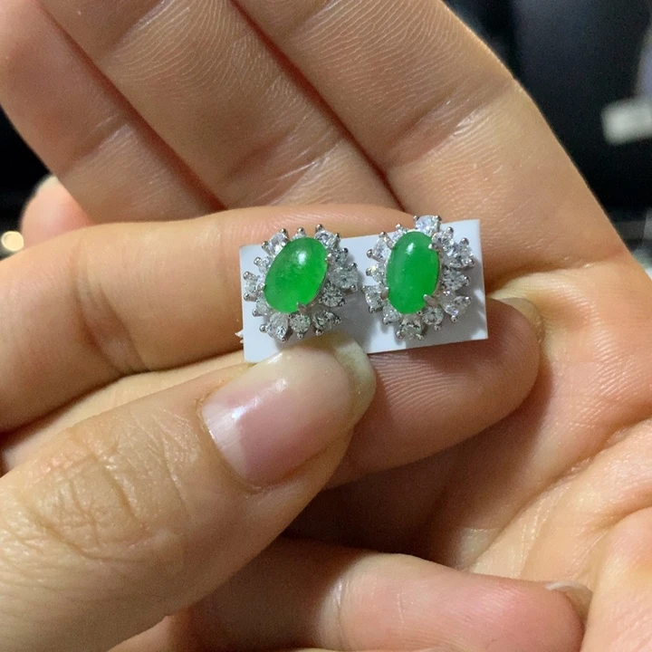 翡翠银S925镶嵌戒指