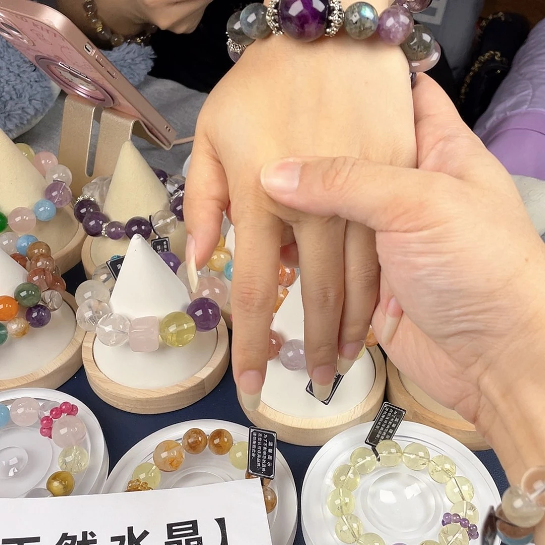 银S925镀金镶嵌手链水晶