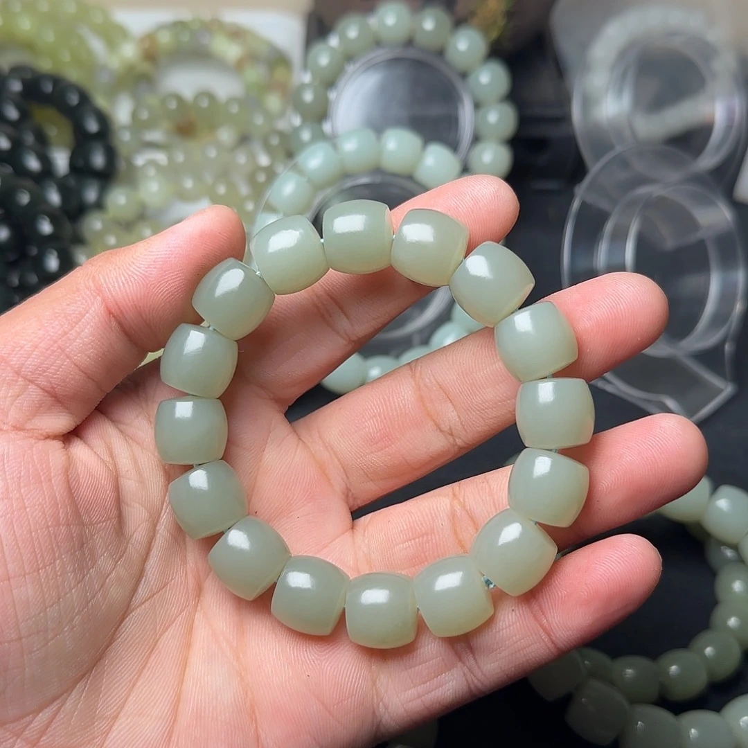 *****和田玉未镶嵌手串和田玉且末青白玉卡14多样性拍一发一