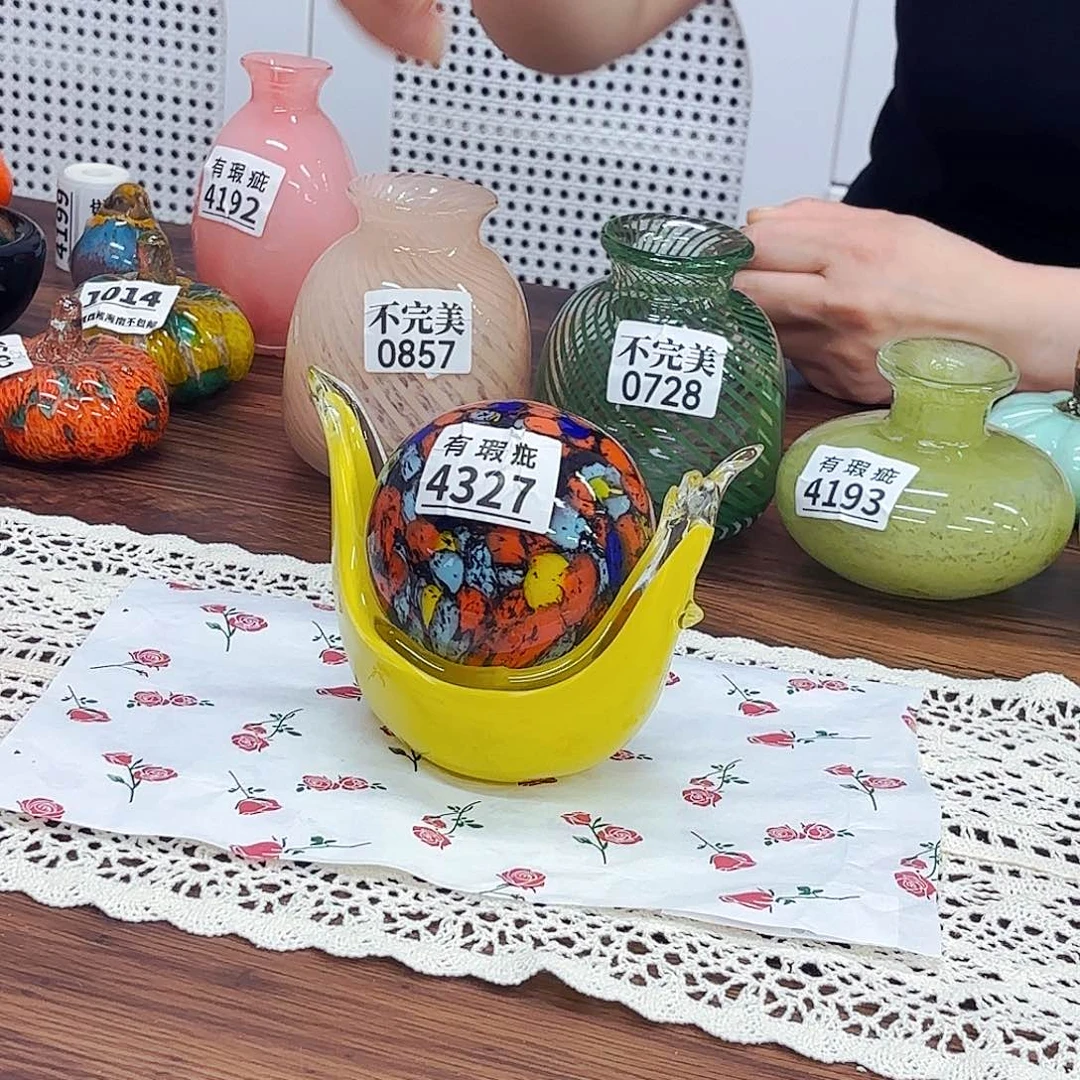 4327瑕安妮家居琉璃花瓶摆件