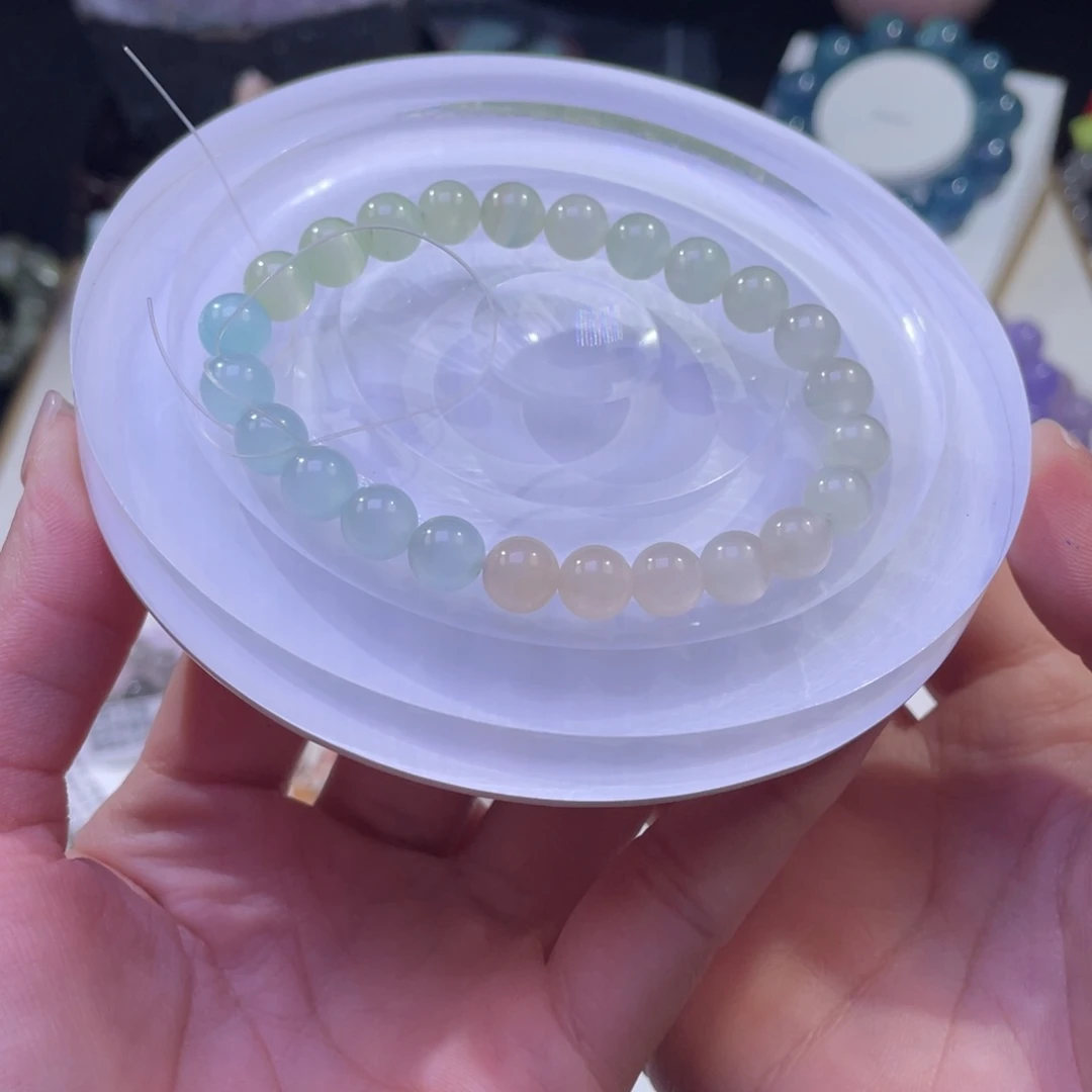 未镶嵌手链水晶渐变彩纹石7.8mm